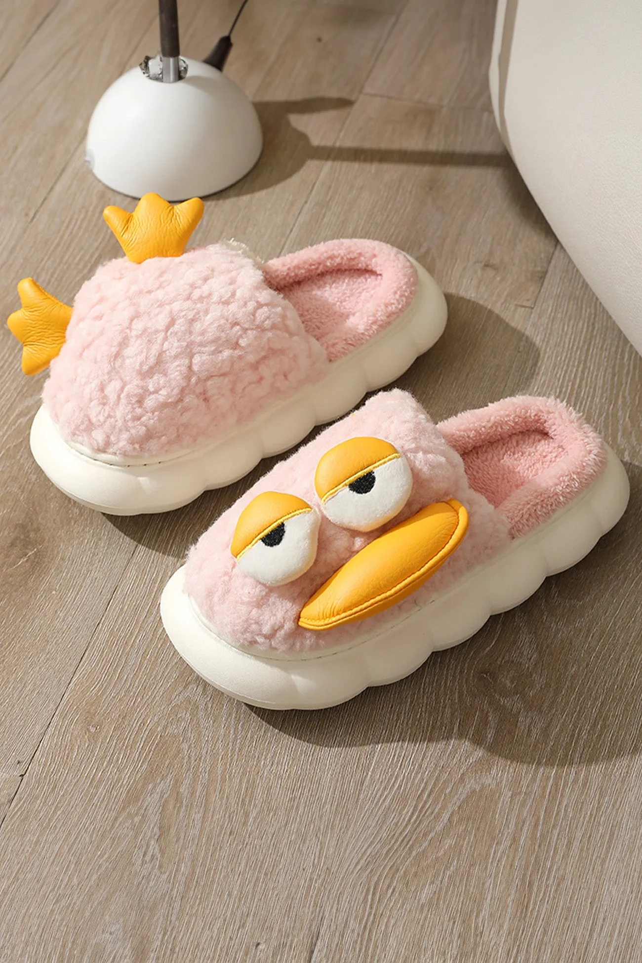 Amozae-Cute Duck Slip-on Fuzzy Slippers