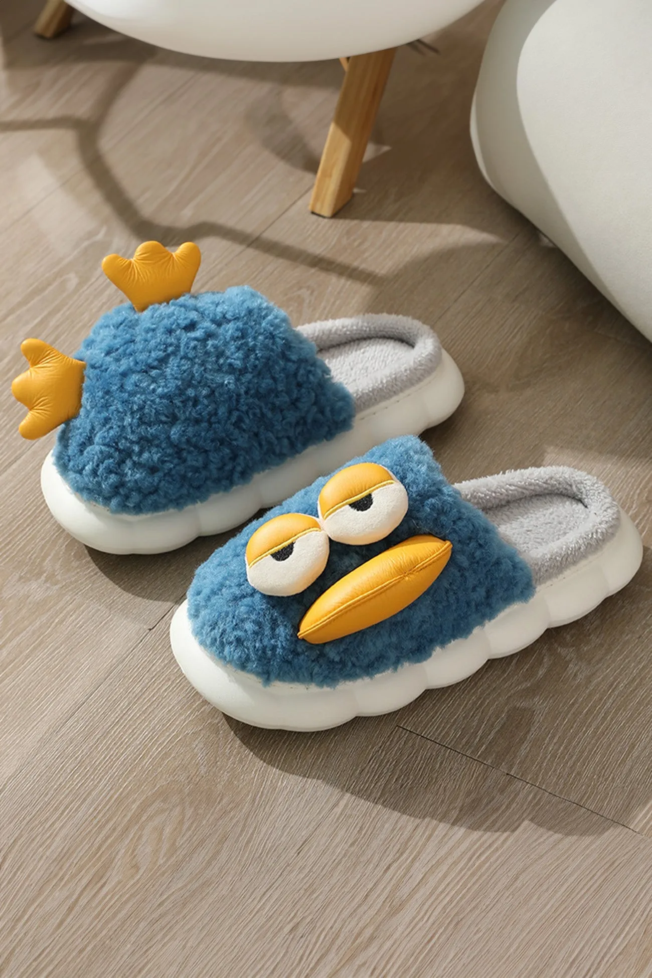 Amozae-Cute Duck Slip-on Fuzzy Slippers