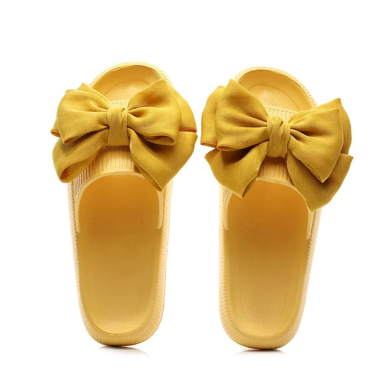 Bowtie Summer Slippers for Women - Non-Slip