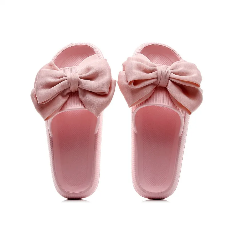 Bowtie Summer Slippers for Women - Non-Slip