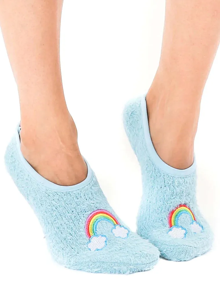 Living Royal Fuzzy Slippers – Rainbow