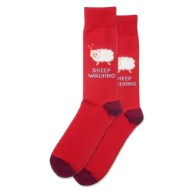 MEN'S FUZZY SHEEP WALKING CREW SOCKS