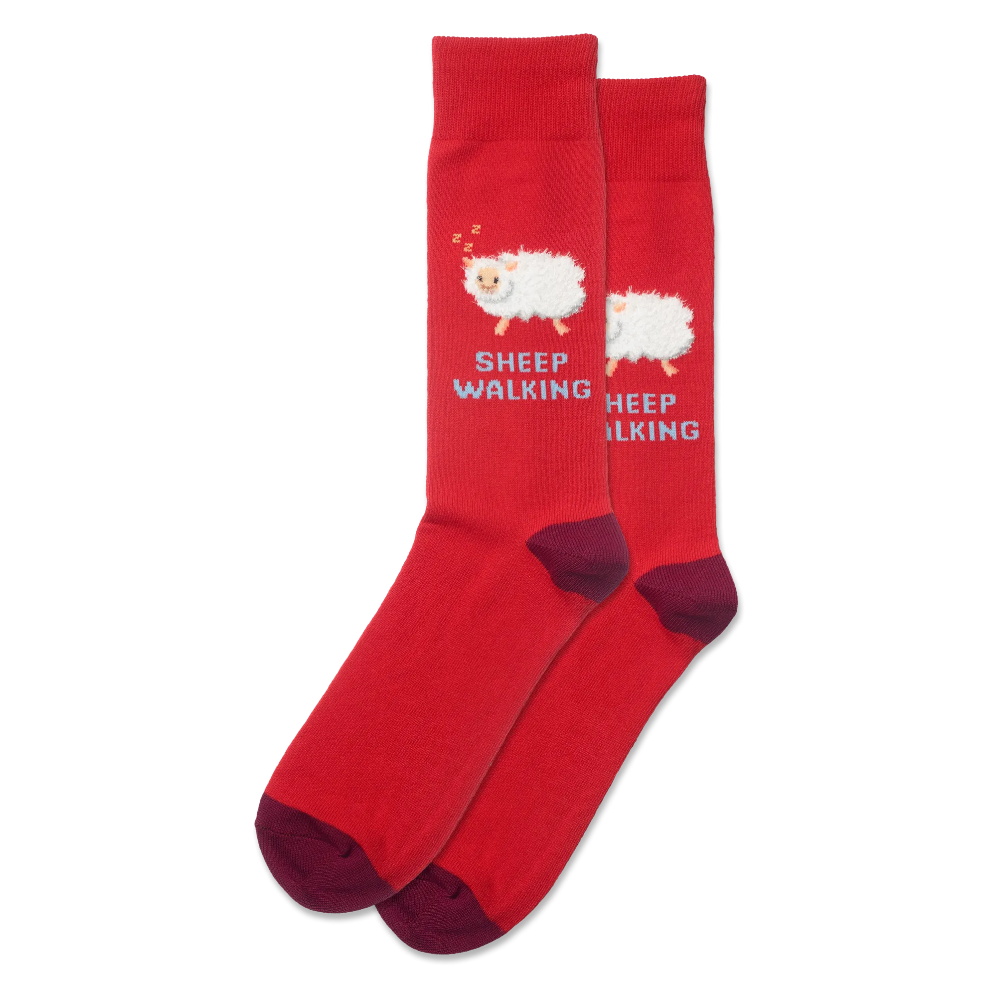 MEN'S FUZZY SHEEP WALKING CREW SOCKS