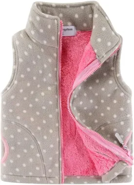 Mud Kingdom Boys Girls Polar Fleece Vest Winter Thick Warm Outerwear Funny Cartoon