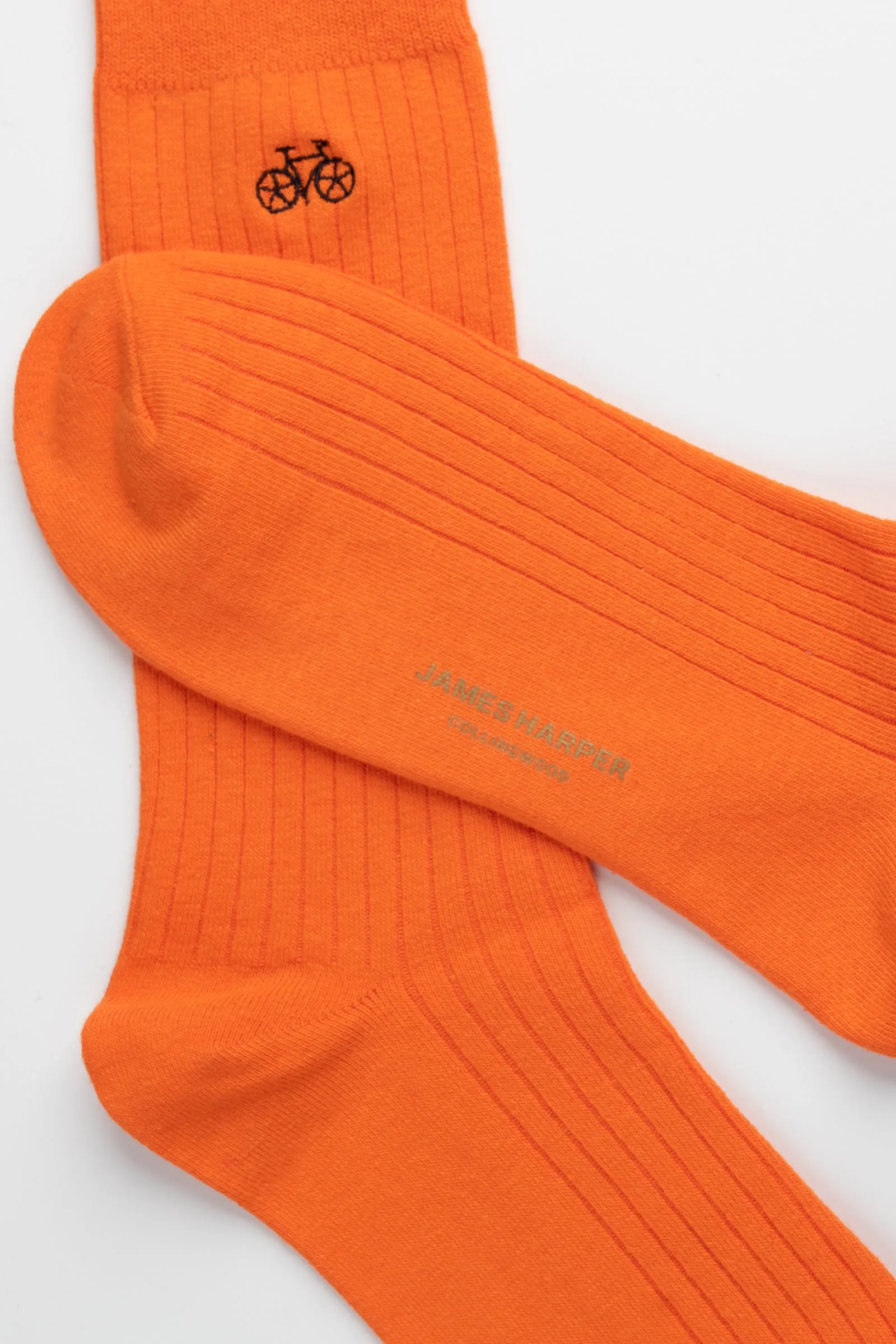Orange Rib Socks