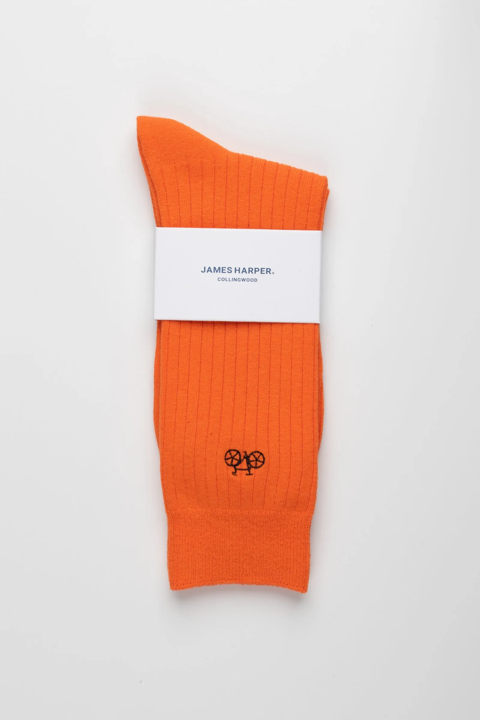 Orange Rib Socks