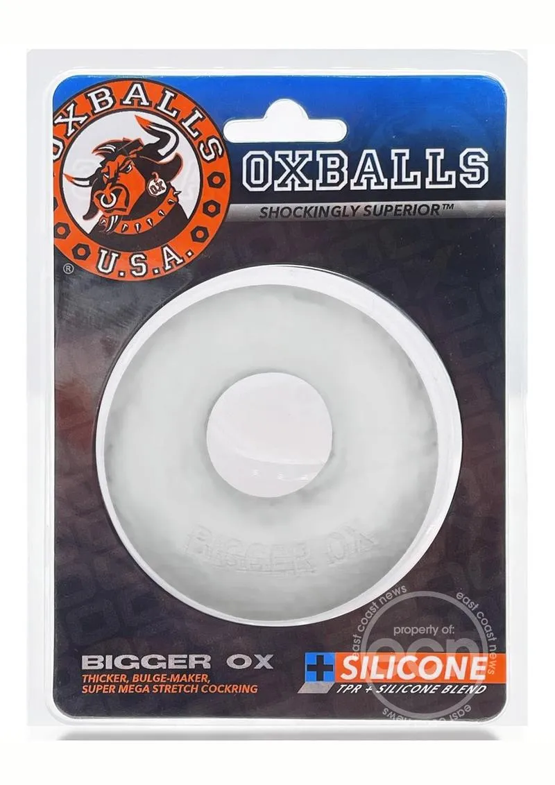 Oxballs Bigger Ox Silicone Cock Ring - Clear Ice