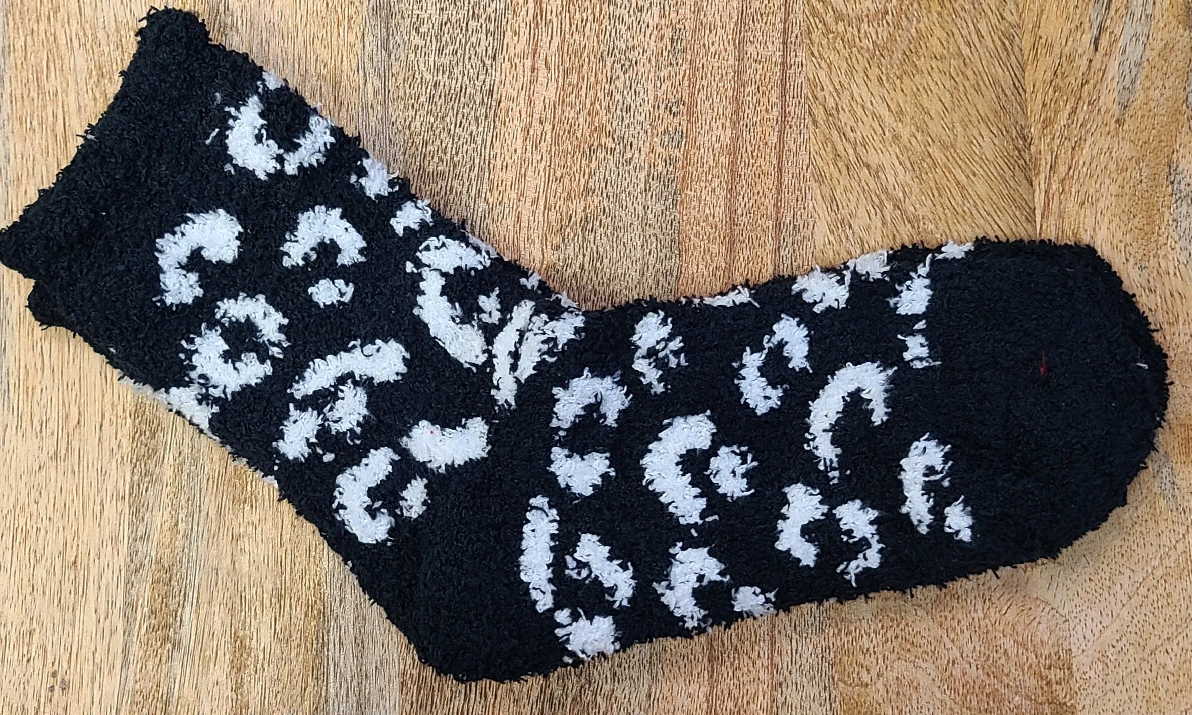 Plush Leopard Print Socks