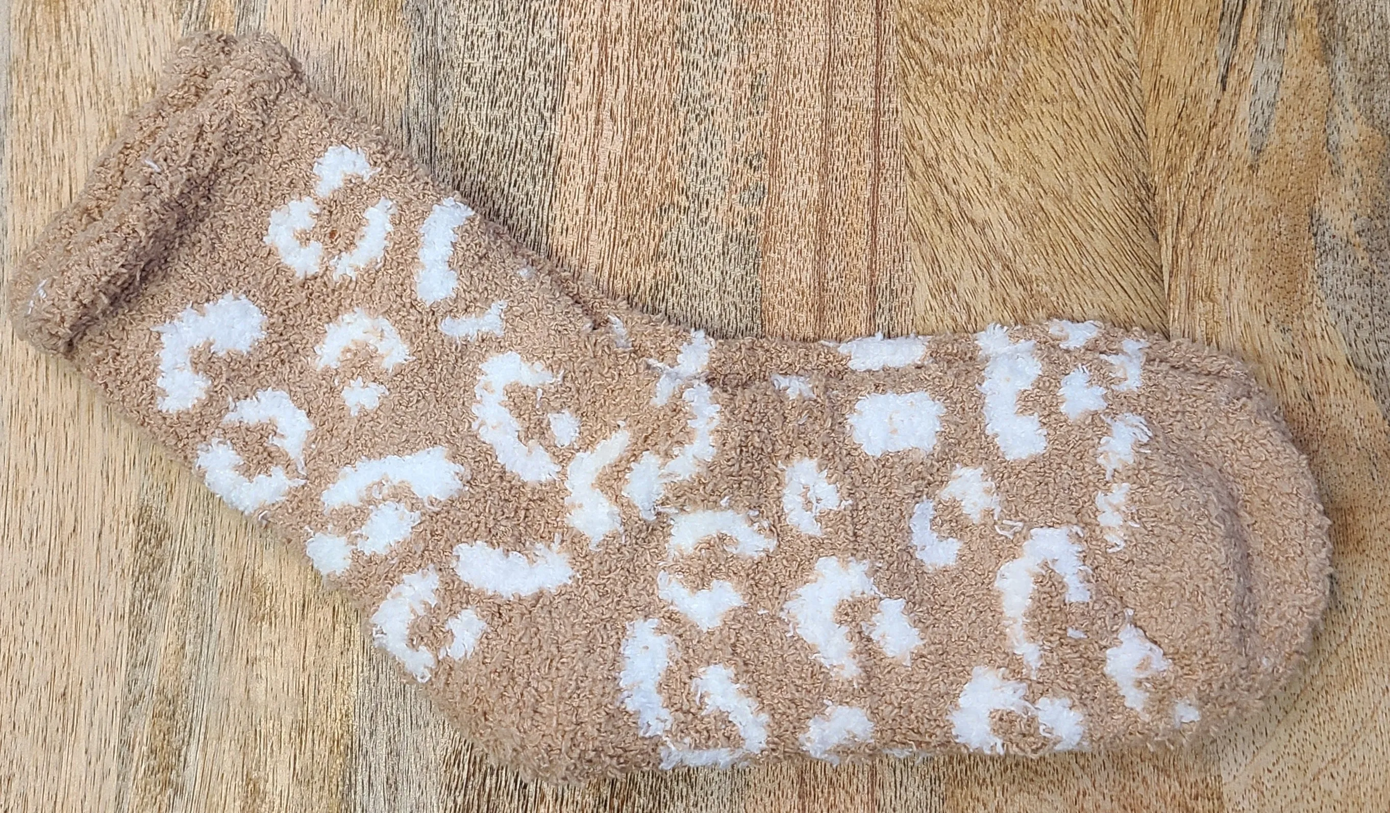 Plush Leopard Print Socks