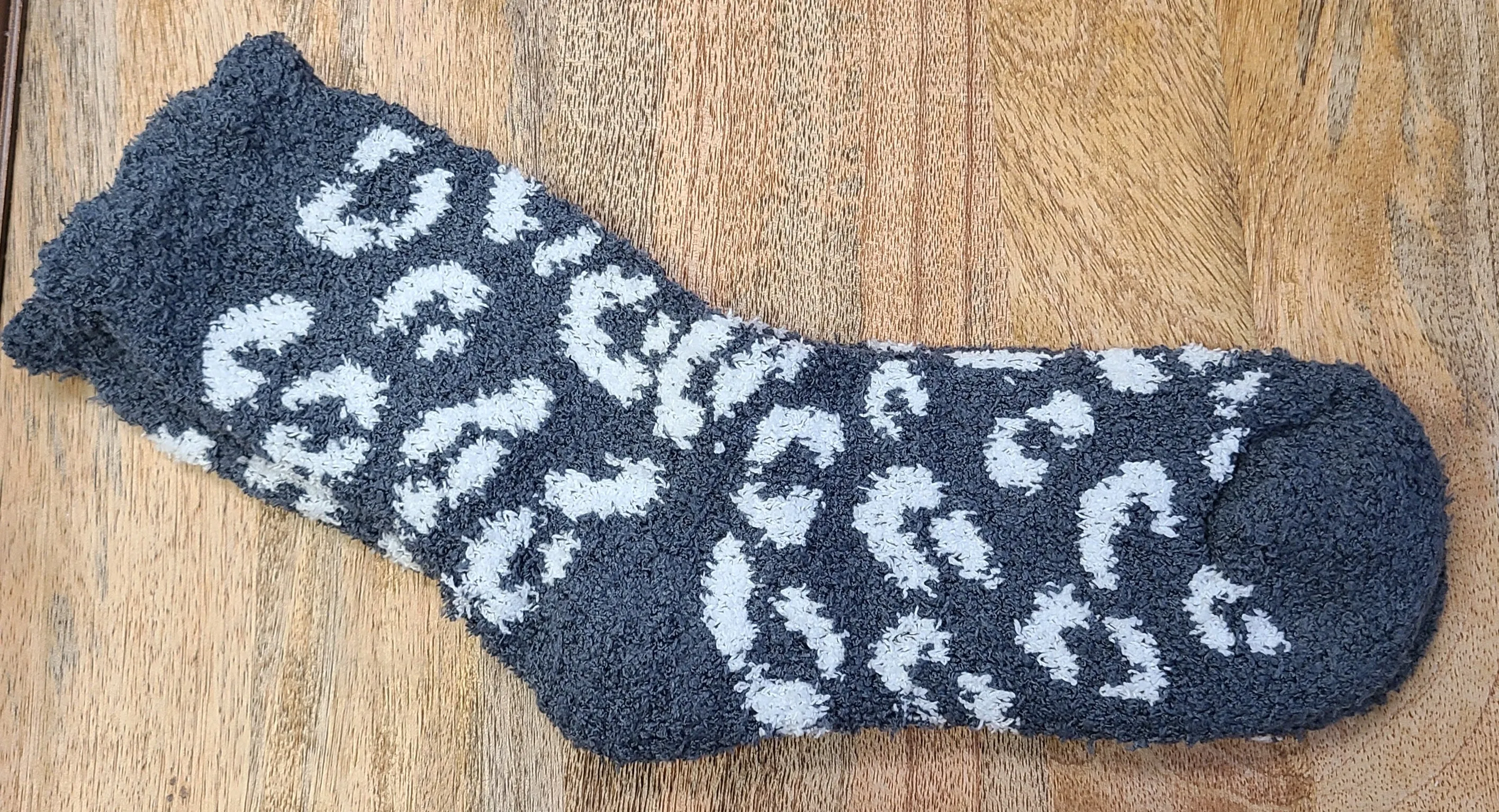 Plush Leopard Print Socks