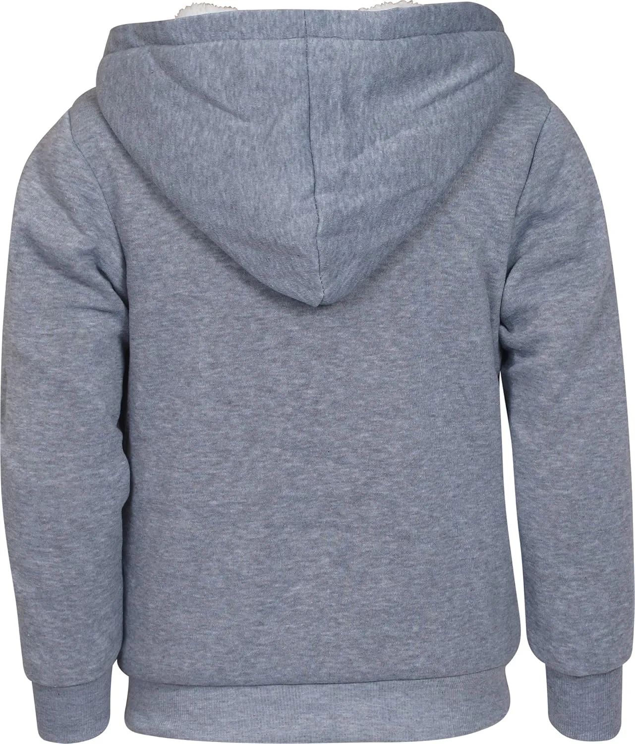 Real Love Girls' Sweatshirt - Heavyweight Fully Sherpa Lined Super Soft Plush Zip Hoodie - Winter Sweatshirt, 7-16