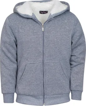 Real Love Girls' Sweatshirt - Heavyweight Fully Sherpa Lined Super Soft Plush Zip Hoodie - Winter Sweatshirt, 7-16
