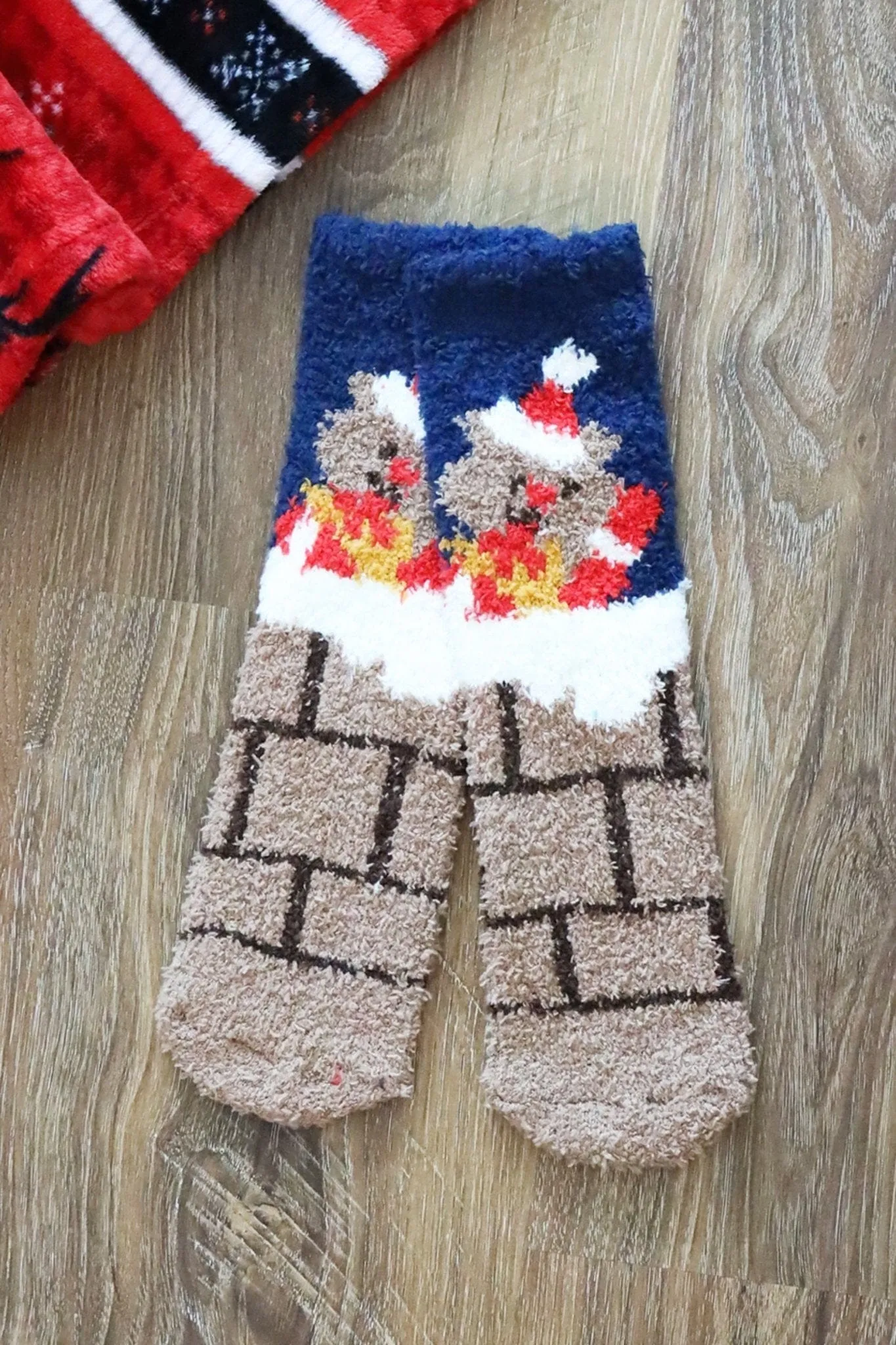 SS1004 12pcs Assorted Fuzzy Christmas Sock Pack