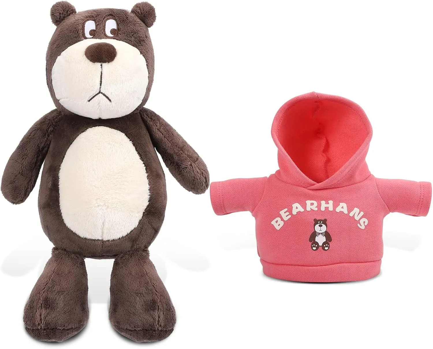 Wpond Super Soft Cuddly Plush Animal Bear Toys with Cute Costum,10.6" Plush Toy,Birthday Christmas Valentine New Year's Gifts for Boys Girls Ladies Pink